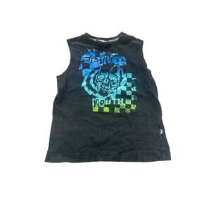 Shaun White Boys Black Graphic Sleeveless Muscle Tee Shirt Youth Size Small